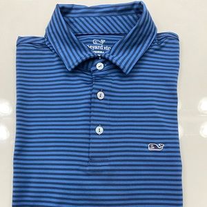 Vineyard Vines; Men’s XS; Performance Polo; Blue Stripe